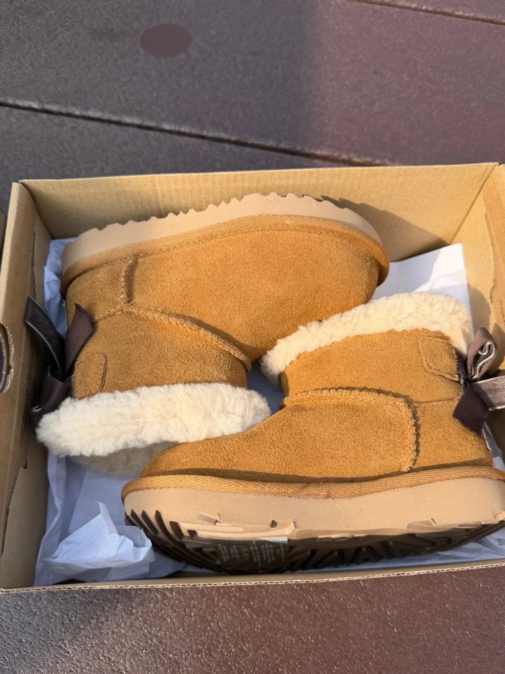 UGG Toddler Chestnut Mini Bailey Mixed Bow